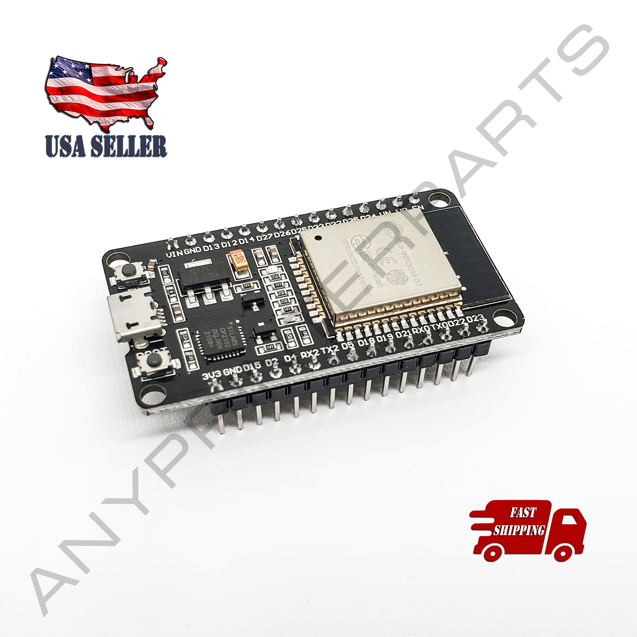 ESP32 ESP32S WiFi + Bluetooth Development Board With CP2102 & 2.4GHz Antenna