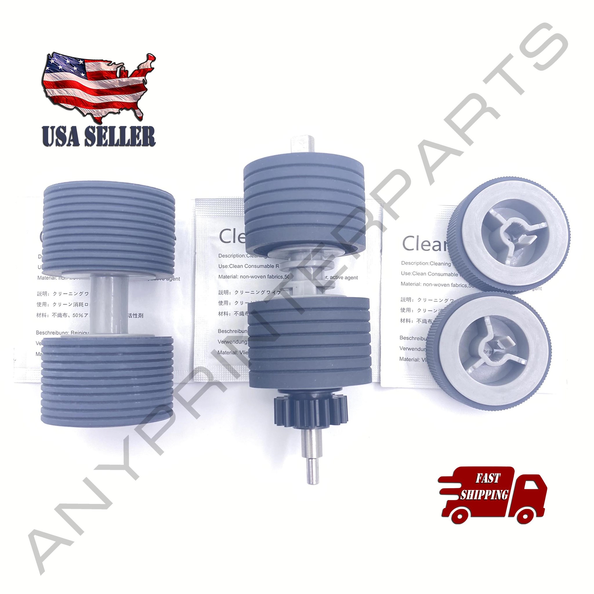 Usher 8701 Scanner Roller Set For Fujitsu Fi-6400 Fi-6800 Fi-7800 Fi-7900 - Brake, Separator & Pick Rollers Rca Dta880